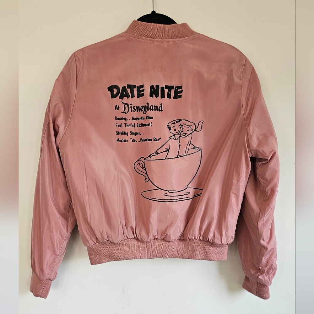Disney Date Night Pink Bomber Jacket Small / Medium